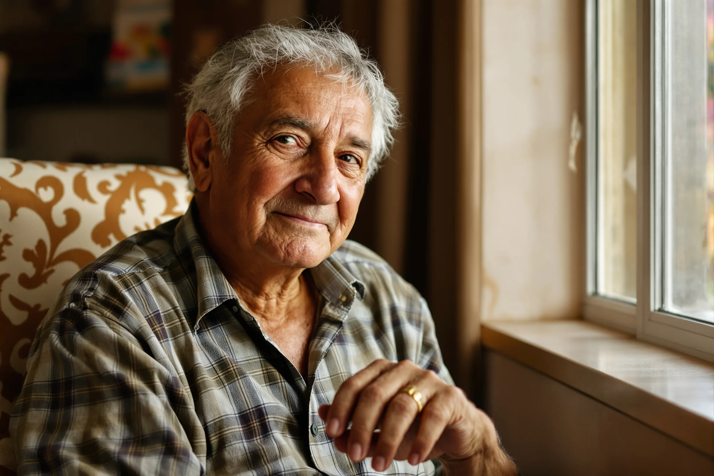 Adulto mayor mexicano que vive con Parkinson, atendido en Neurocenter Monterrey