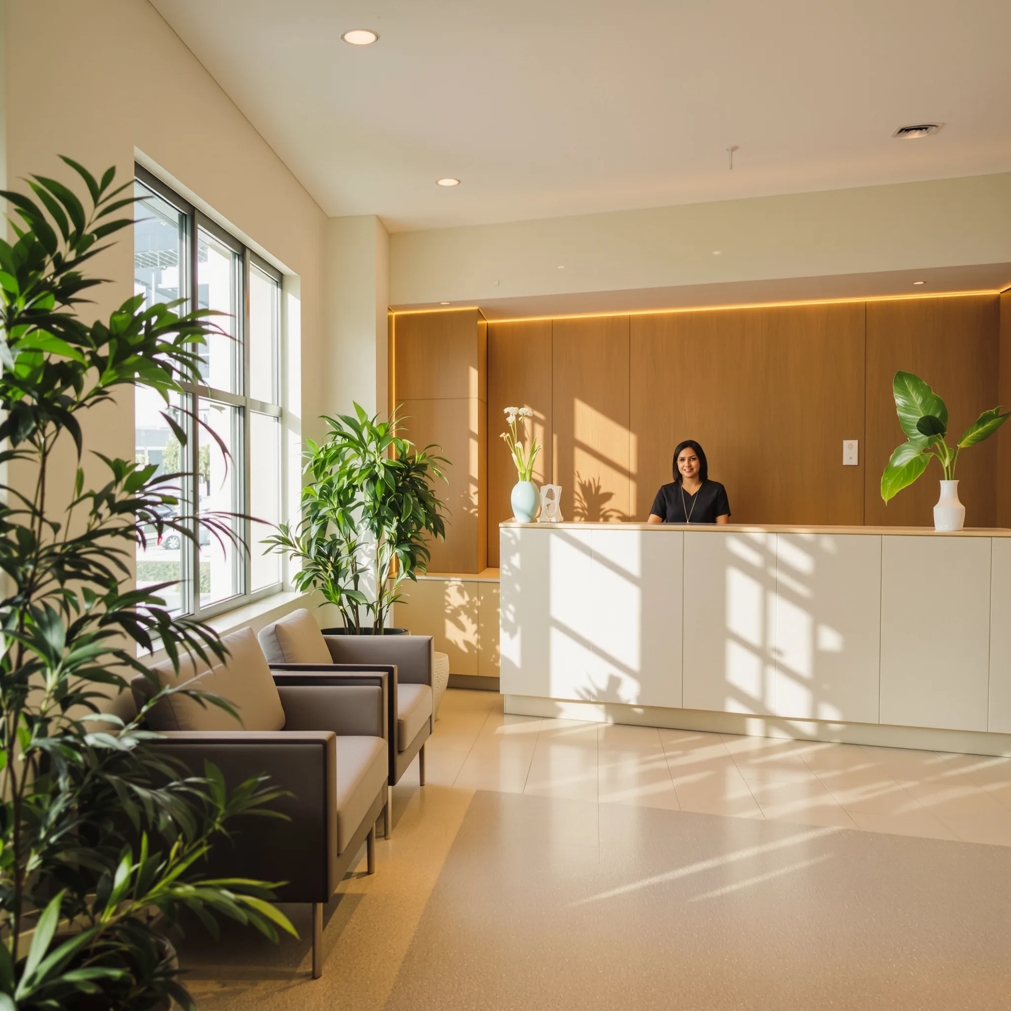 Recepción de la clínica Neurocenter en Monterrey